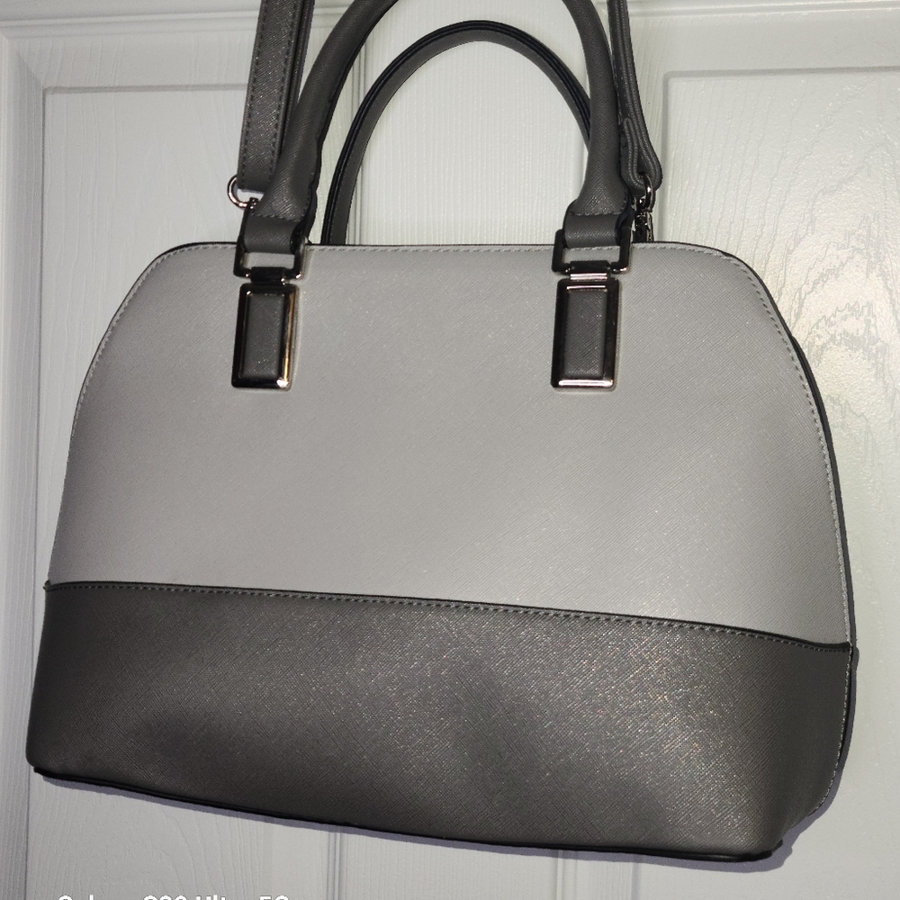 Ricki's Grey Two Tone Vegan Handbag & Crossbody